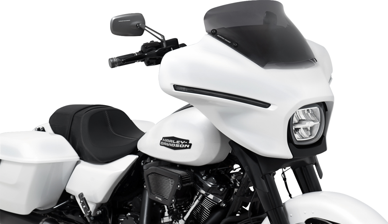 Memphis Shades Spoiler Windshield - 4" - Dark Black Smoke - FLHX
