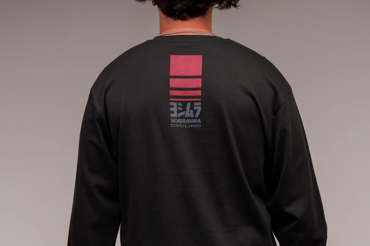 Yoshimura Racing Stripe Long Sleeve Tee Coal