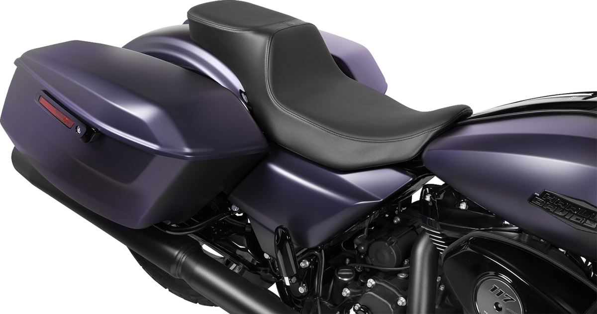 Drag Specialties Seats Performance Predator 2-Up Seat - Extended Reach - Solar Leather - Smooth - FLHX/FLTR '23-'24