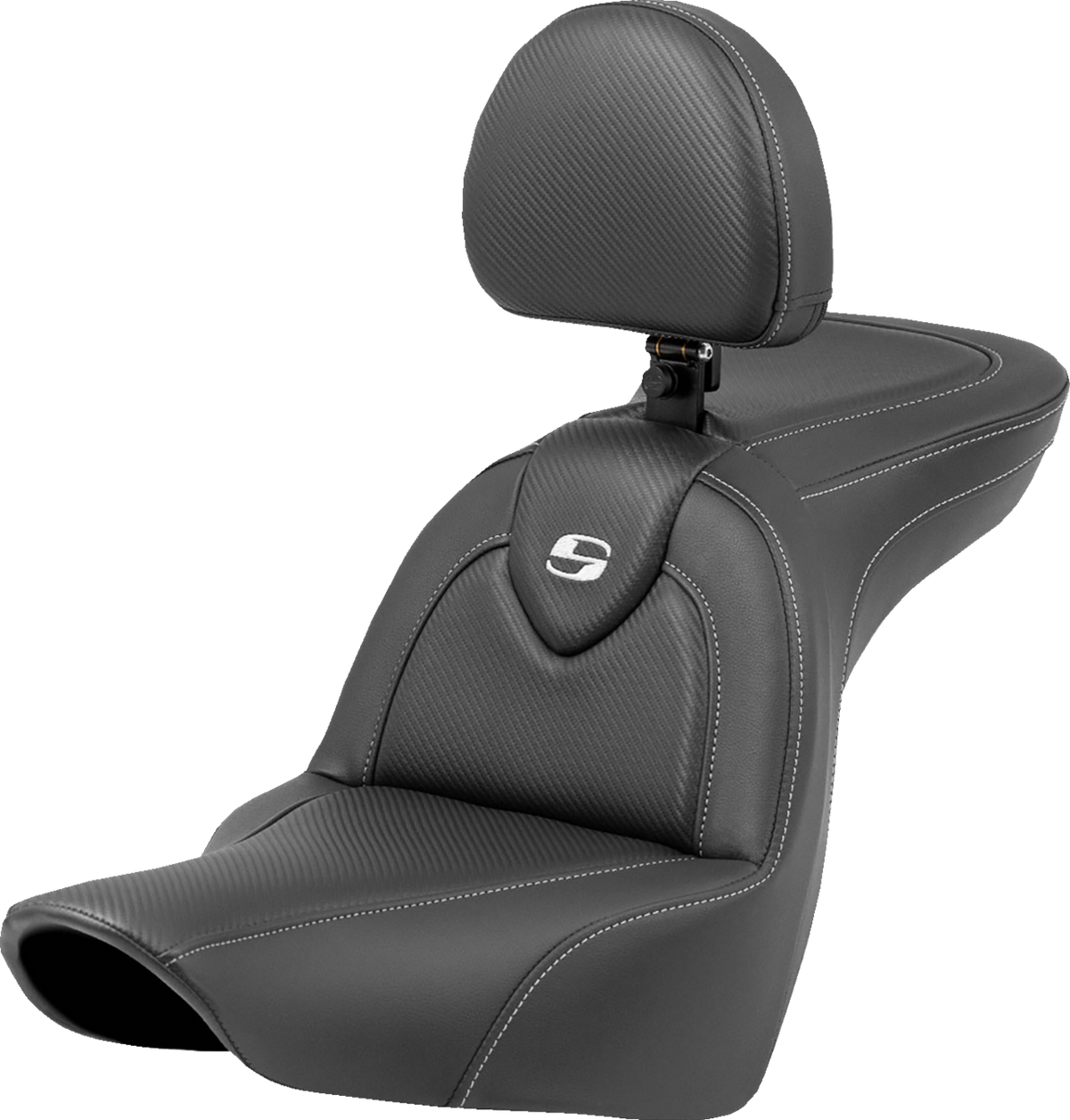 Saddlemen Roadsofa™ Seat - Carbon Fiber - With Backrest - FXLR/FLSB '18-'25