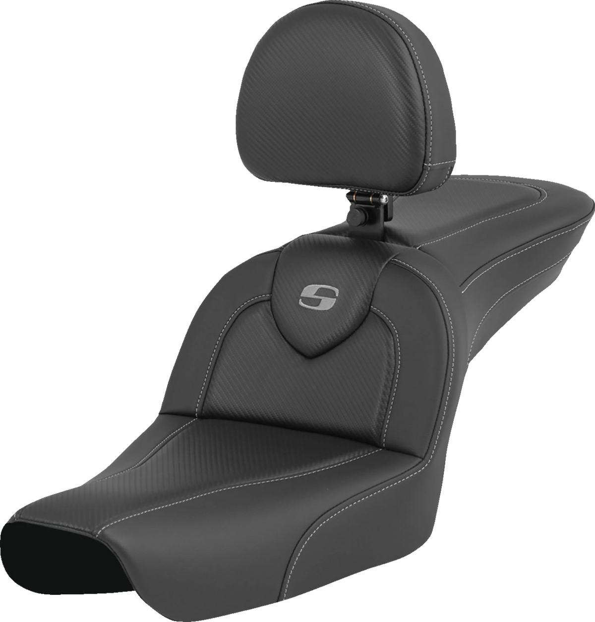 Saddlemen RoadSofa™ - Carbon Fiber - With Driver Backrest - FXDWG '04-'05
