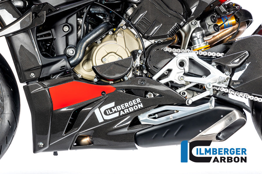 Ilmberger Carbon Belly Pan Left V4 Ducati Streetfighter - Gloss