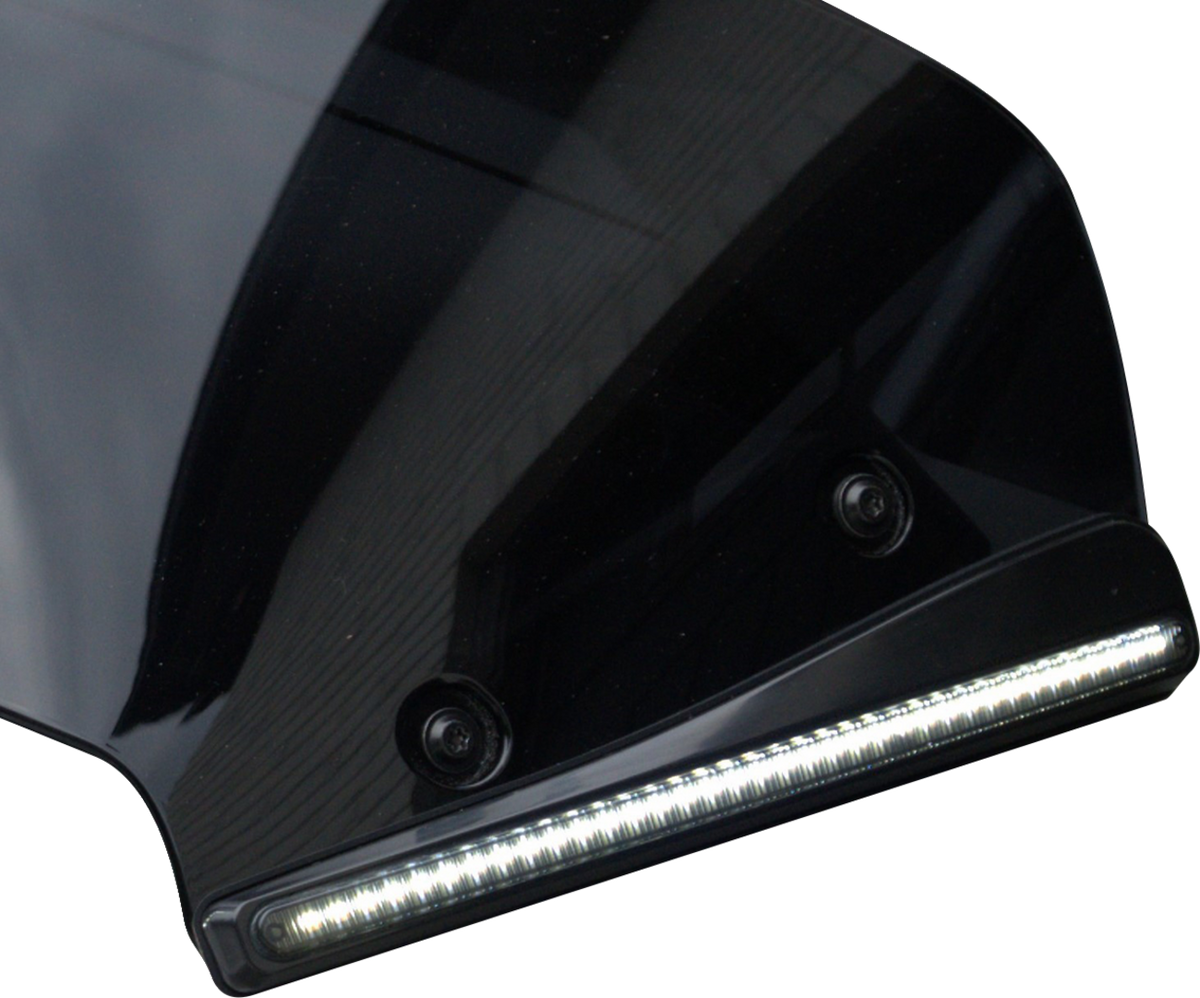 Custom Dynamics Windshield Trim - LED - Turn Signal - Black - Smoke Lens