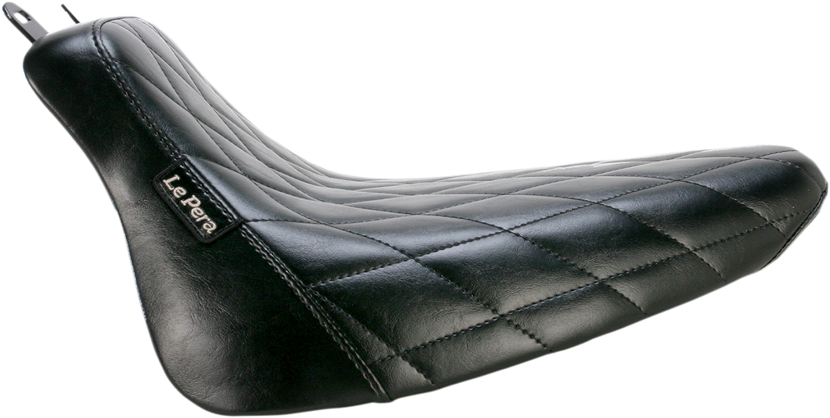 Le Pera Bare Bones Solo Seat - Diamond Stitch - Black - FLST '08-'17