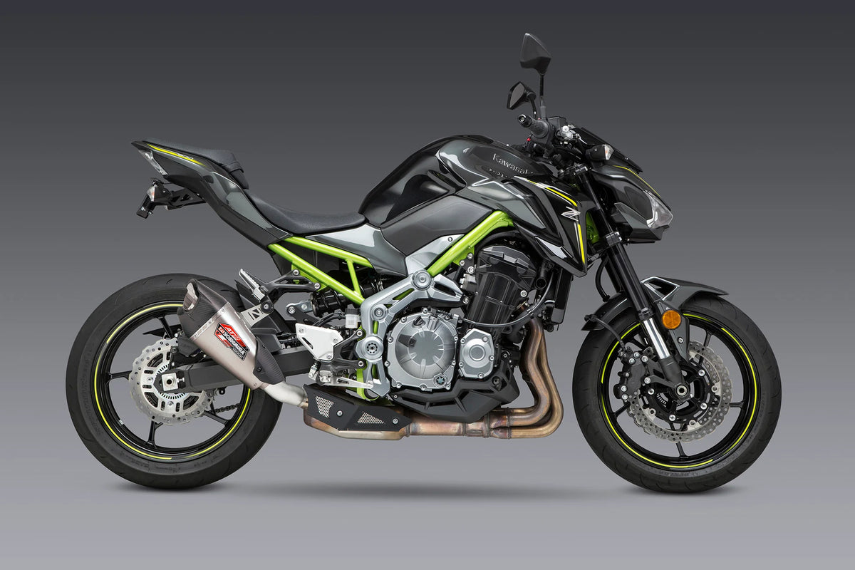 Yoshimura Z900 17-24 AT2 Stainless Slip-On Exhaust, W/ Stainless Muffler