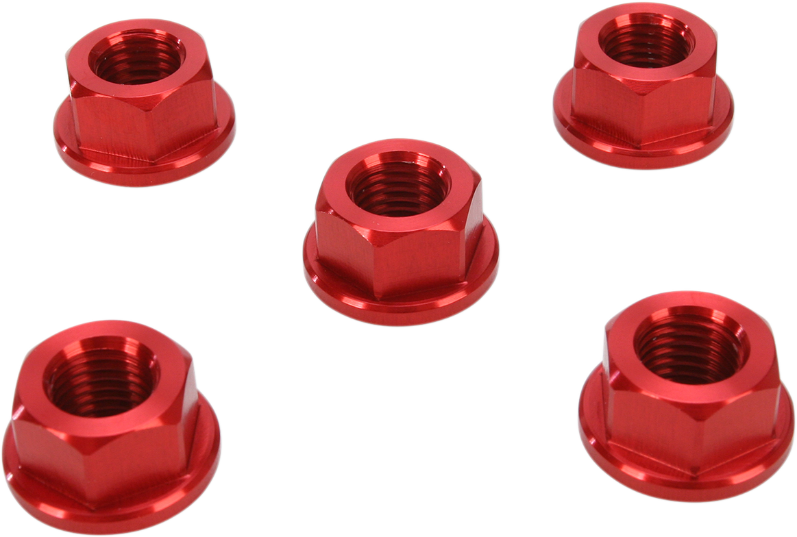 Driven Racing Sprocket Nuts - 5-Bolt Hub - Red - M10 X 1.25