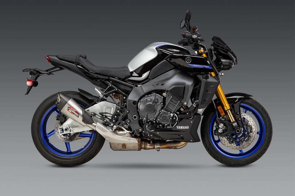 Yoshimura MT-10 22-26 AT2 Stainless Slip-On Exhaust, W/ Stainless Muffler