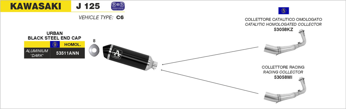 53511ANN Urban Aluminium Dark Slip On With Dark End Cap