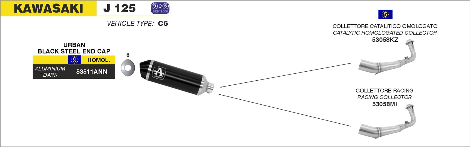 53058MI Racing Header For Urban Exhaust