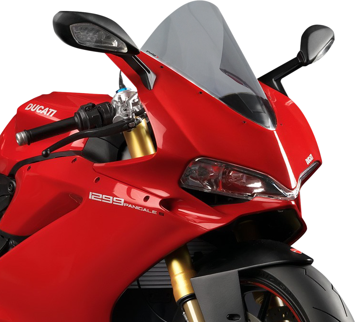PUIG HI-Tech Parts Race Windscreen - 14-1/2" - Smoke - Panigale