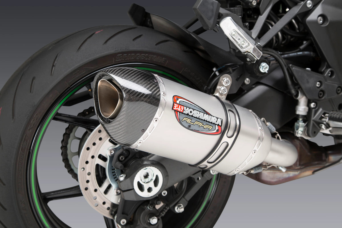 Yoshimura NINJA 1000SX 20-24/Ninja 1100SX 25-26 ALPHA Stainless Slip-On Exhaust, W/ Stainless Muffler