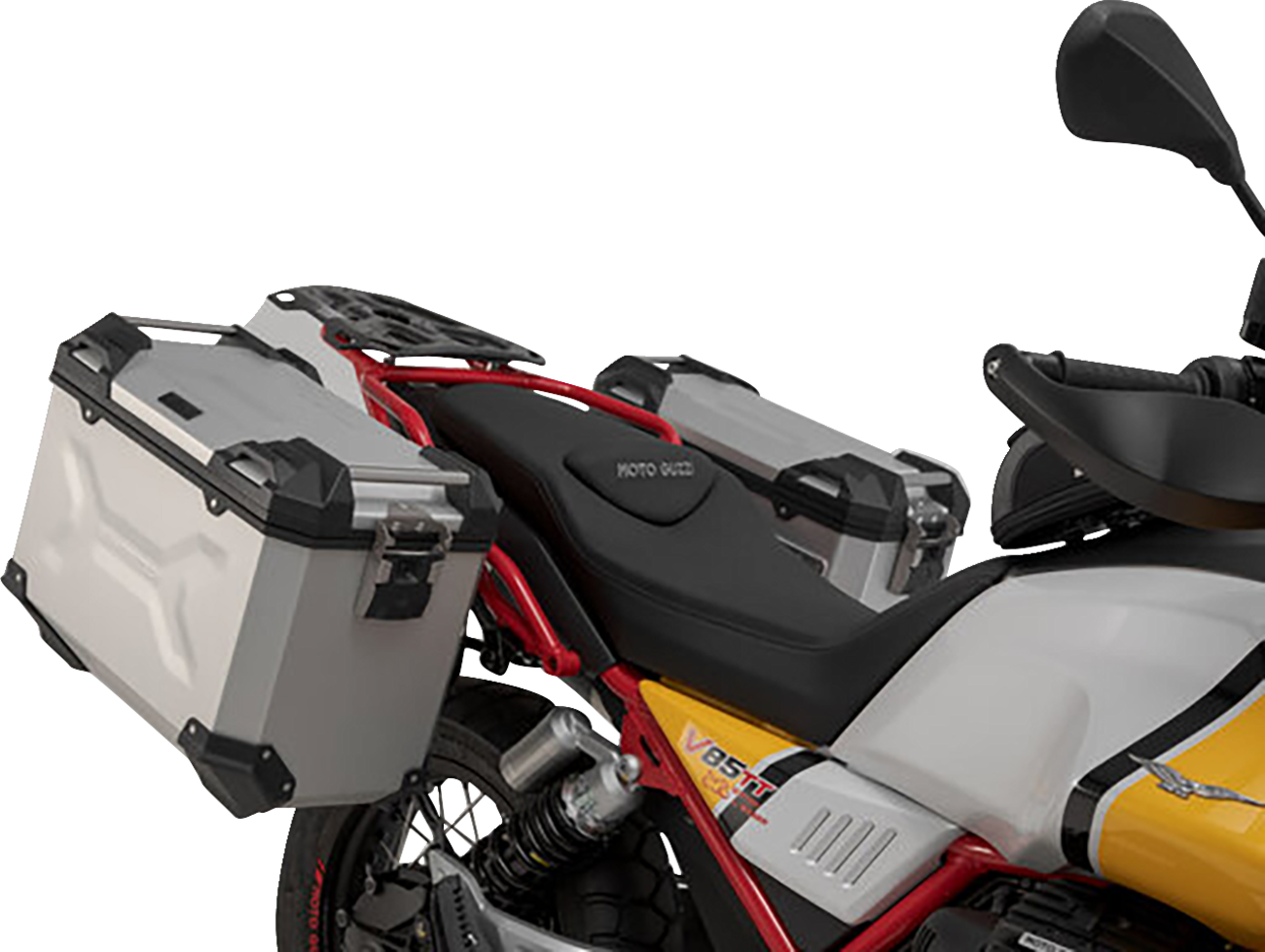 SW-Motech TRAX ADV Aluminum Case System - Silver - Moto Guzzi V85 TT '19-'24