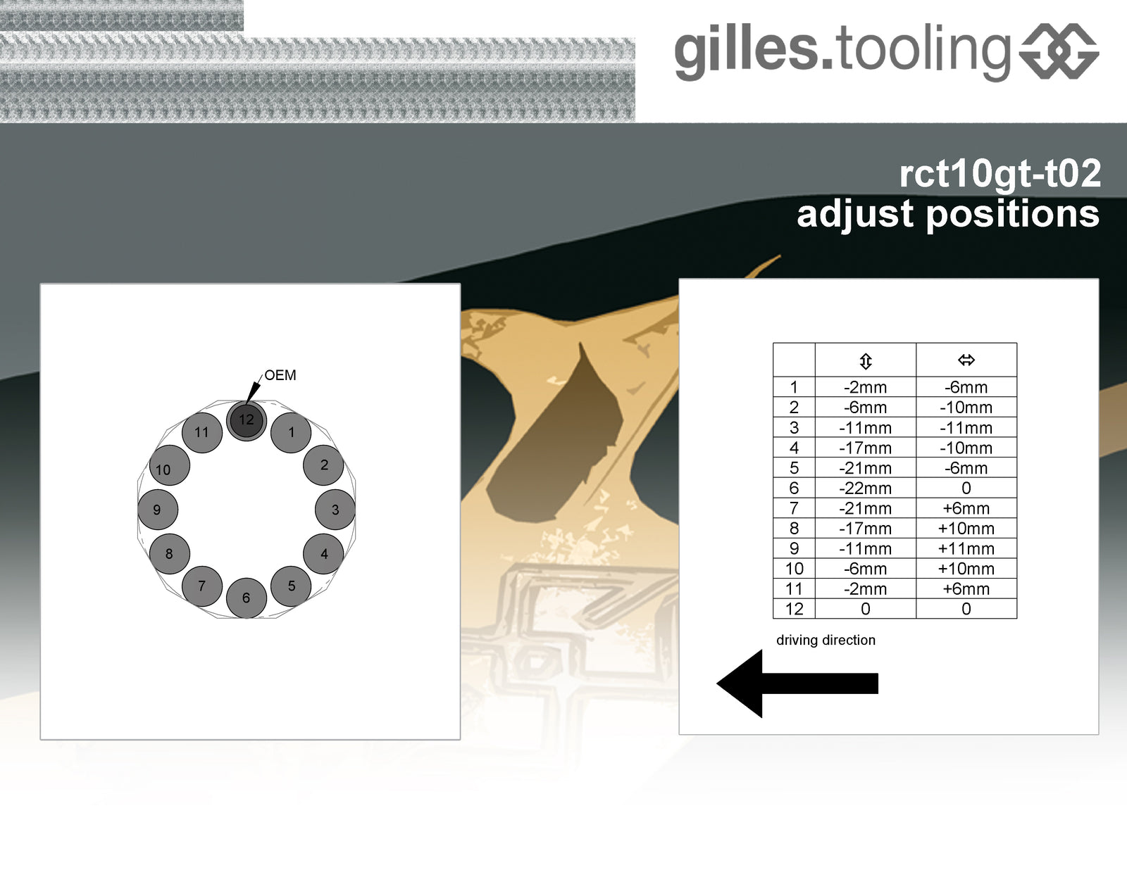 Gilles Tooling Footrest System RCT10GT T02 Titanium-Silver