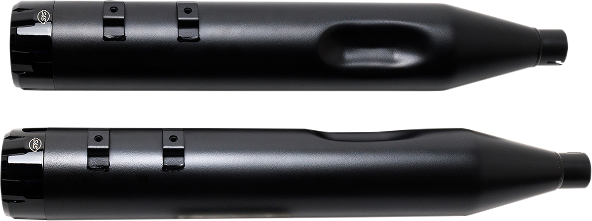 S&S Cycle 4-1/2" MK45 Performance Mufflers - Black With Black Thruster