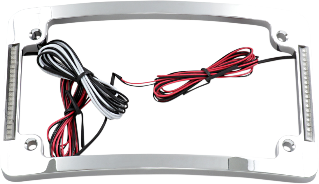Custom Dynamics Tri-Radius License Plate Frame With Flushmount LEDs