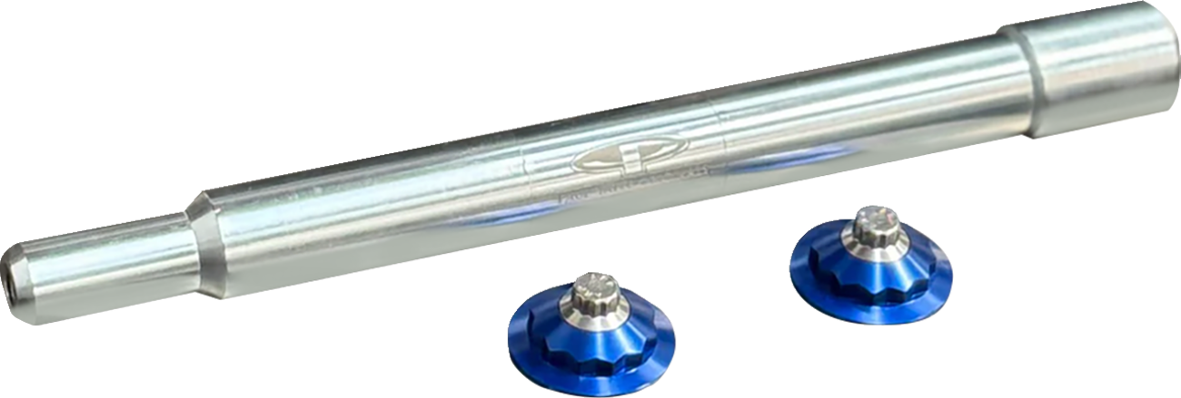Paul Yaffe Bagger Nation Y-Axle With 12 Point Style Axle Cover Kit - Custom - Front - Blue - 25 MM