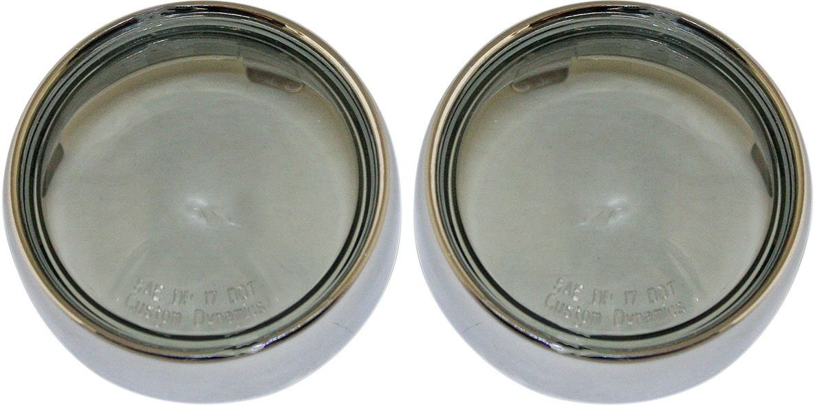 Custom Dynamics Bullet Signal Lenses - Chrome/Smoke