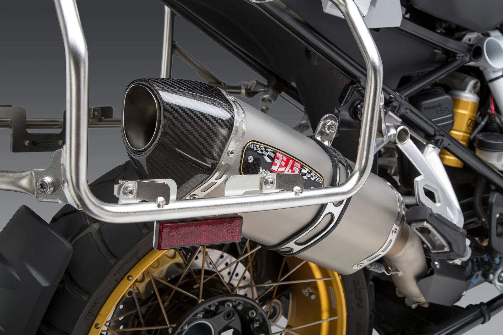 Yoshimura R1200GS/R1250GS 13-22 R-77 Stainless Slip-On Exhaust, W/ Stainless Muffler