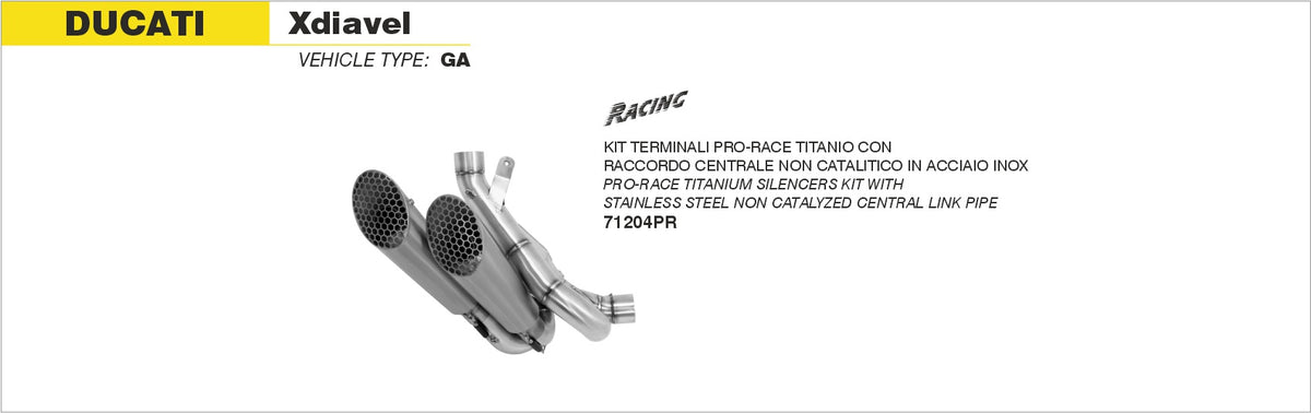 71204PR Pro-Race Titanium Slip Ons Kit