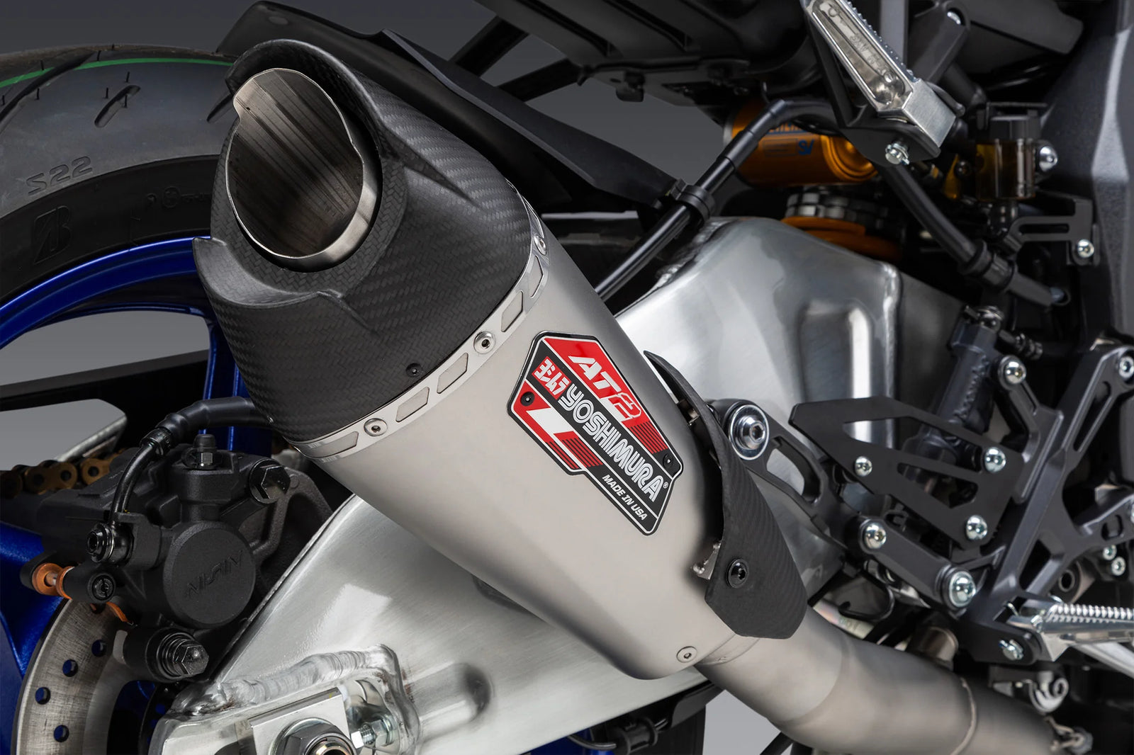 Yoshimura MT-10 22-26 Race AT2 Stainless 3/4 Exhaust, W/ Stainless Muffler
