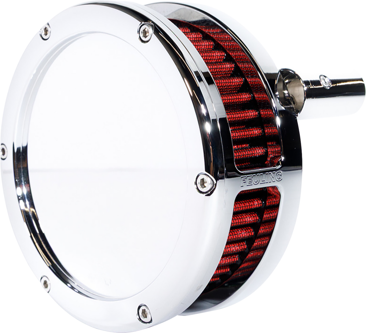 Feuling Parts Slim BA Air Cleaner Kit - Chrome - Red Filter - Twin Cam