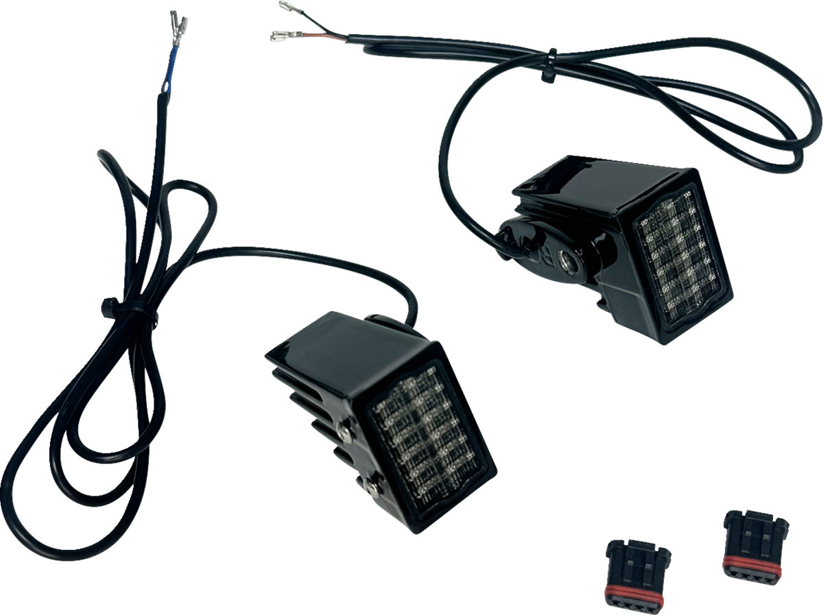 Custom Dynamics Rear Strut Mount LED Turn Signals - Black With Smoke Lens