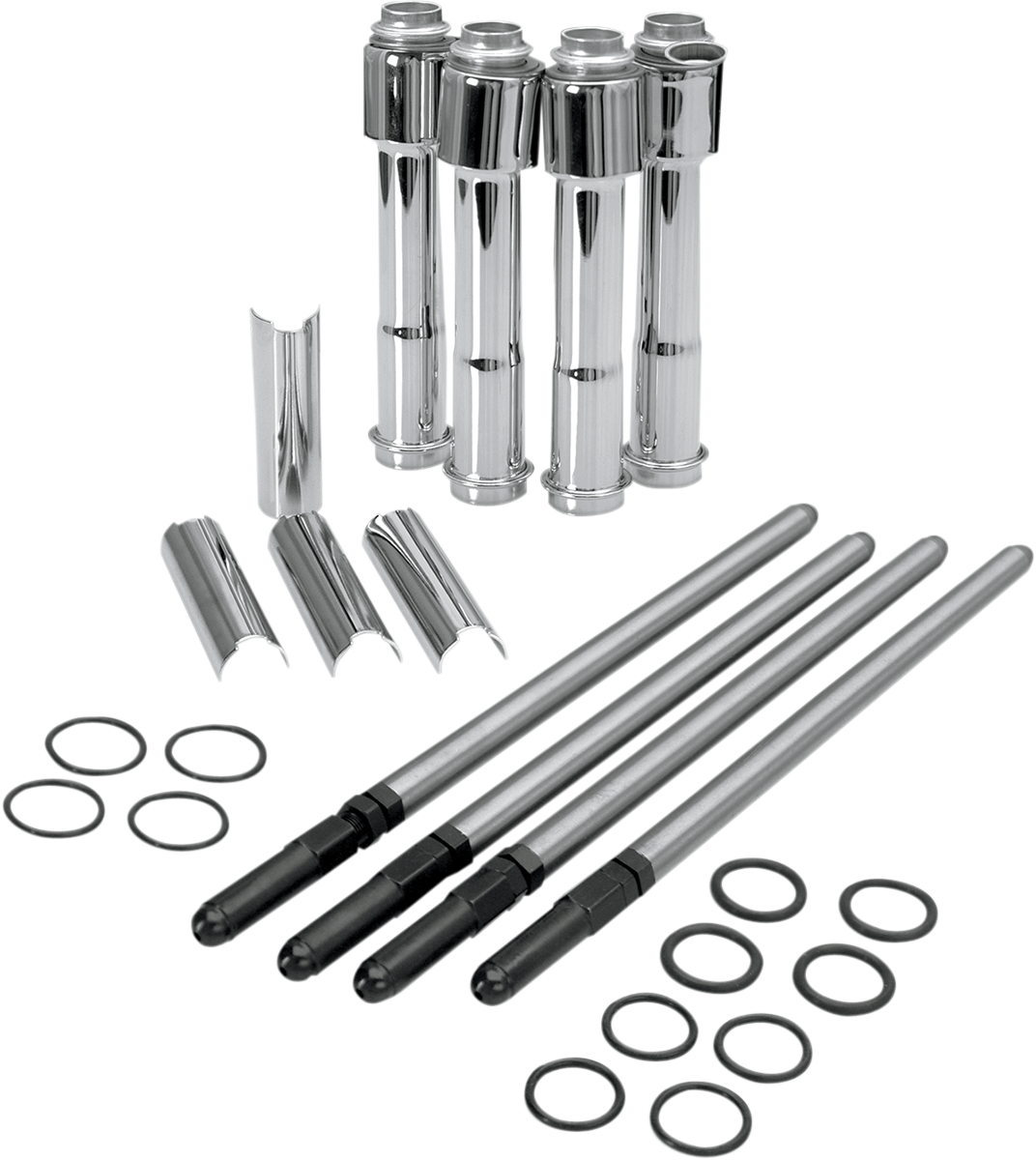 S&S Cycle Adjustable Pushrod Kit - Chrome Covers - XL '91-'22