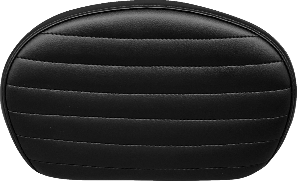 Le Pera Sissy Bar Pad - Medium - Pleated - Dull Black