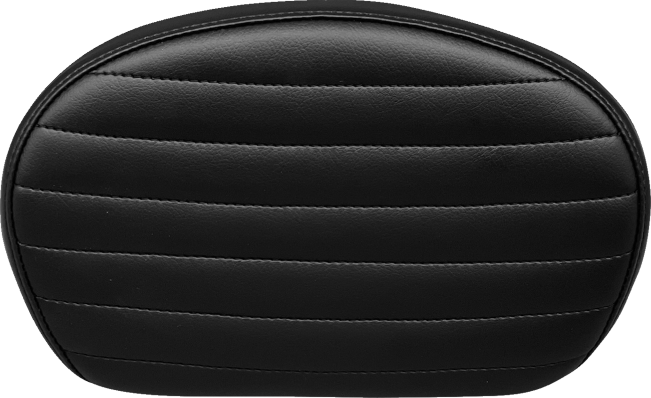 Le Pera Sissy Bar Pad - Medium - Pleated - Dull Black