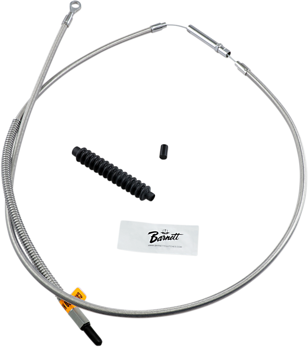 Barnett High-Efficiency Stainless Steel Clutch Cable For Harley-Davidson - +10" - '89-'06 Touring