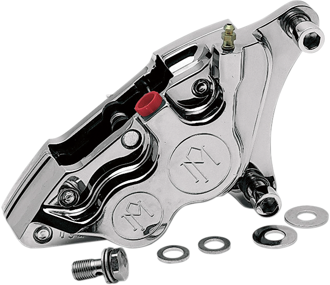 Performance Machine (PM) Caliper - Front Left - Chrome - 84-99 Harley-Davidson