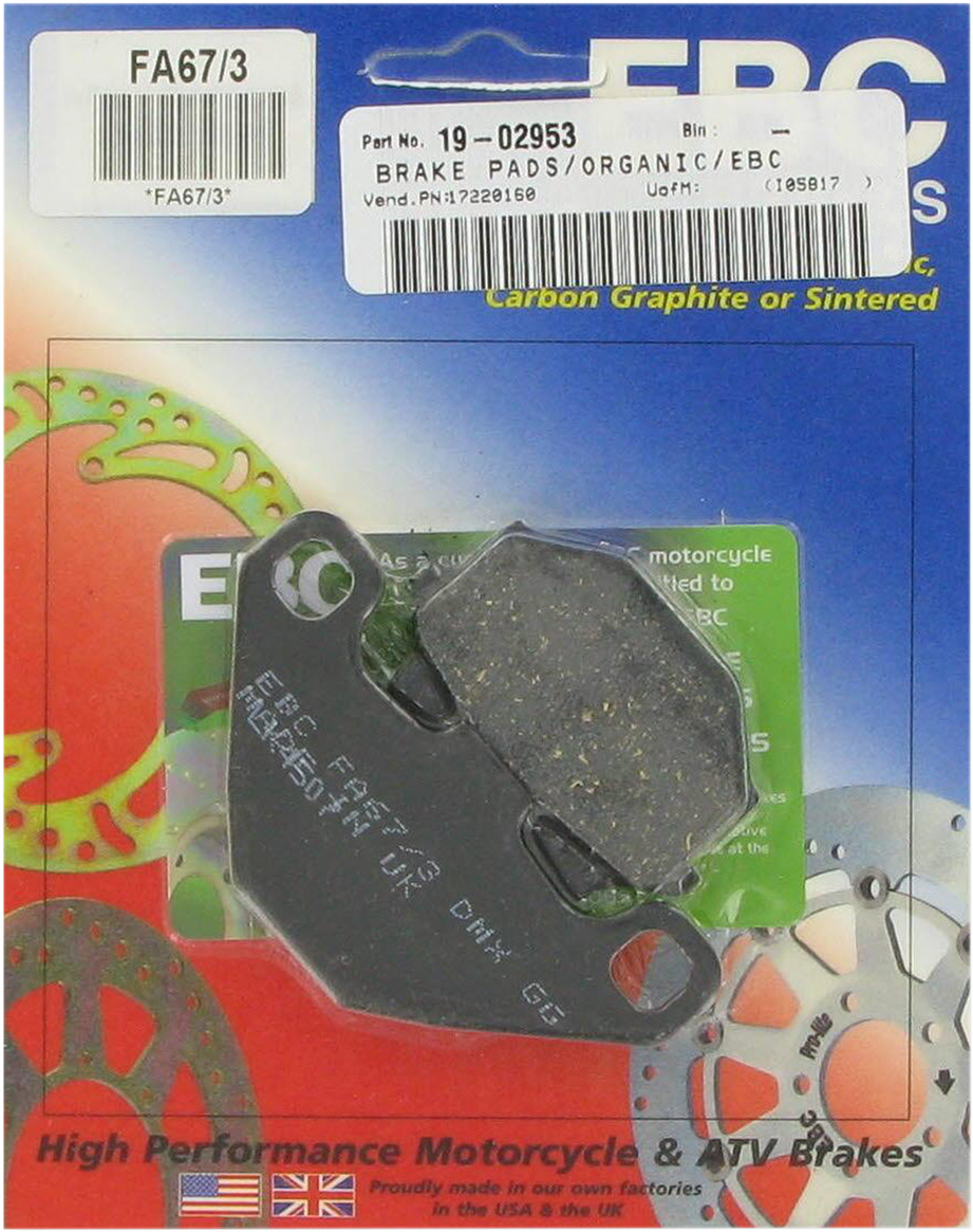 EBC Brakes Organic Brake Pads
