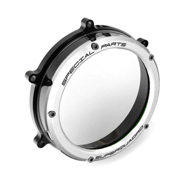 Ducabike DBK Clear Clutch Cover For Ducati Panigale 959 / 1199 / 1299 - Black/Silver