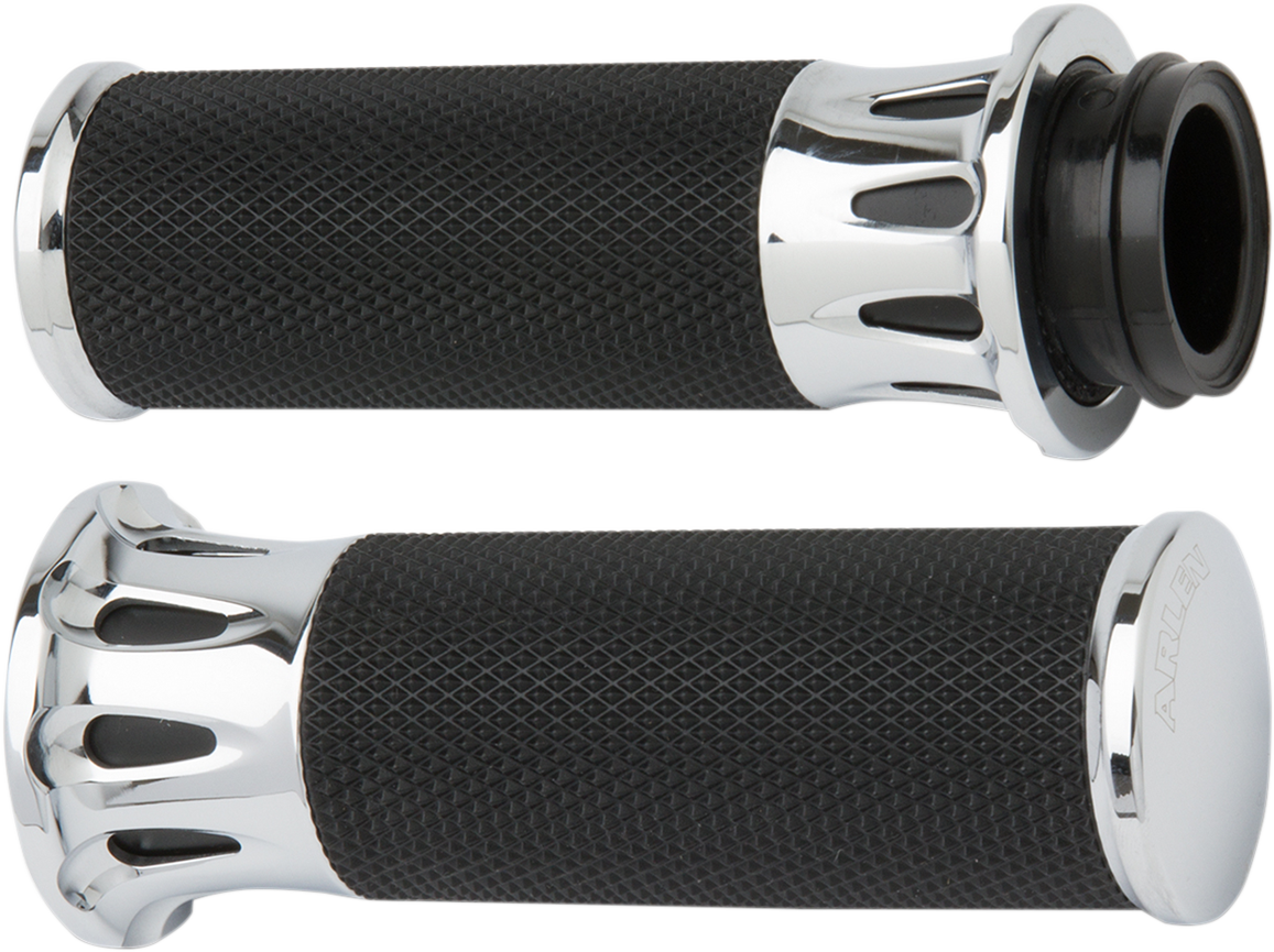 Arlen NESS Fusion Deep Cut Grips - Cable - Chrome
