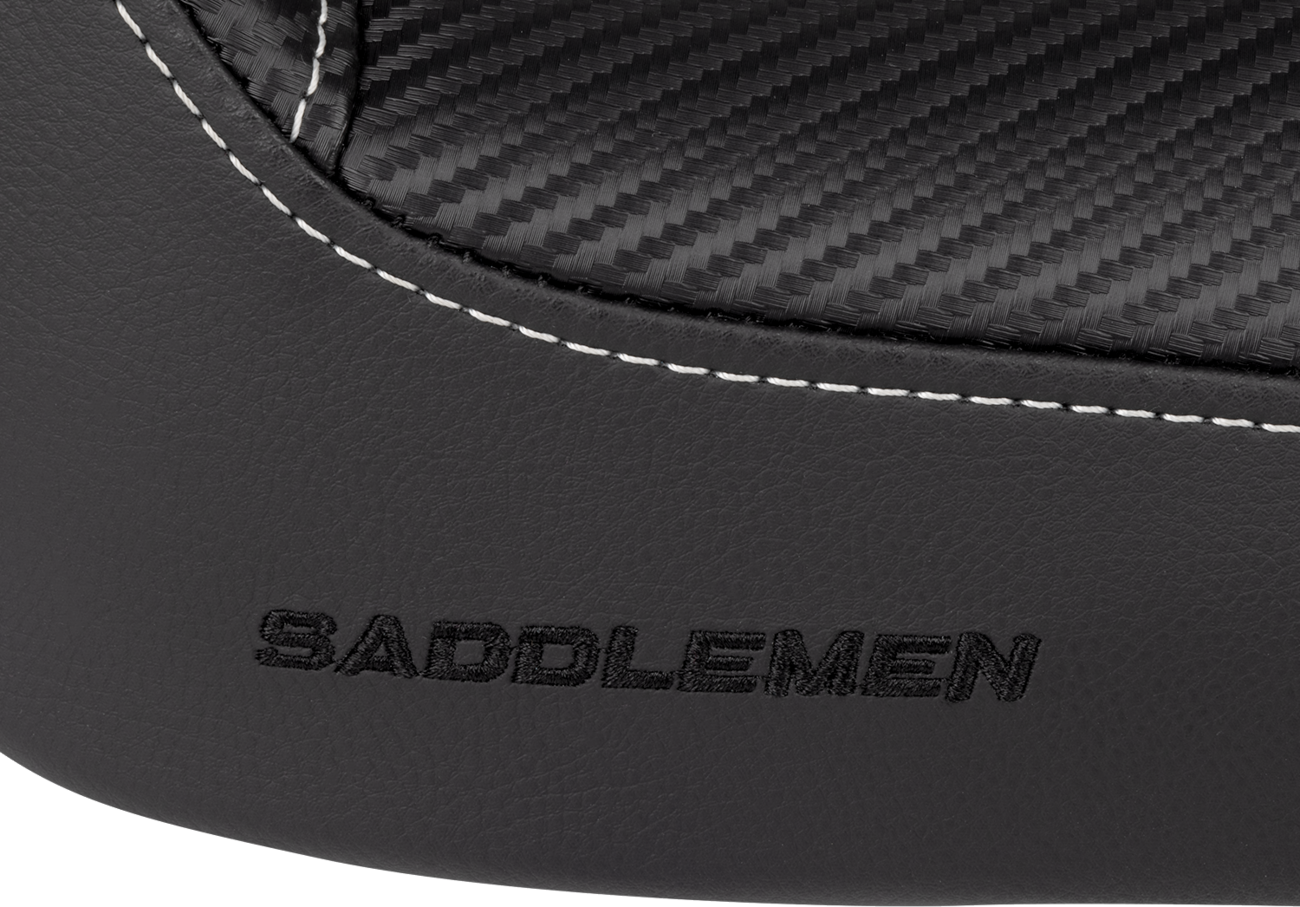Saddlemen Dominator Solo Seat - W/O Backrest- Black W/ Gray Stitching - FXD/WG '96-'03