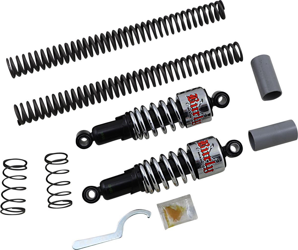 Burly Brand Suspension Kit - Slammer - Chrome - '06 - '17 FXD