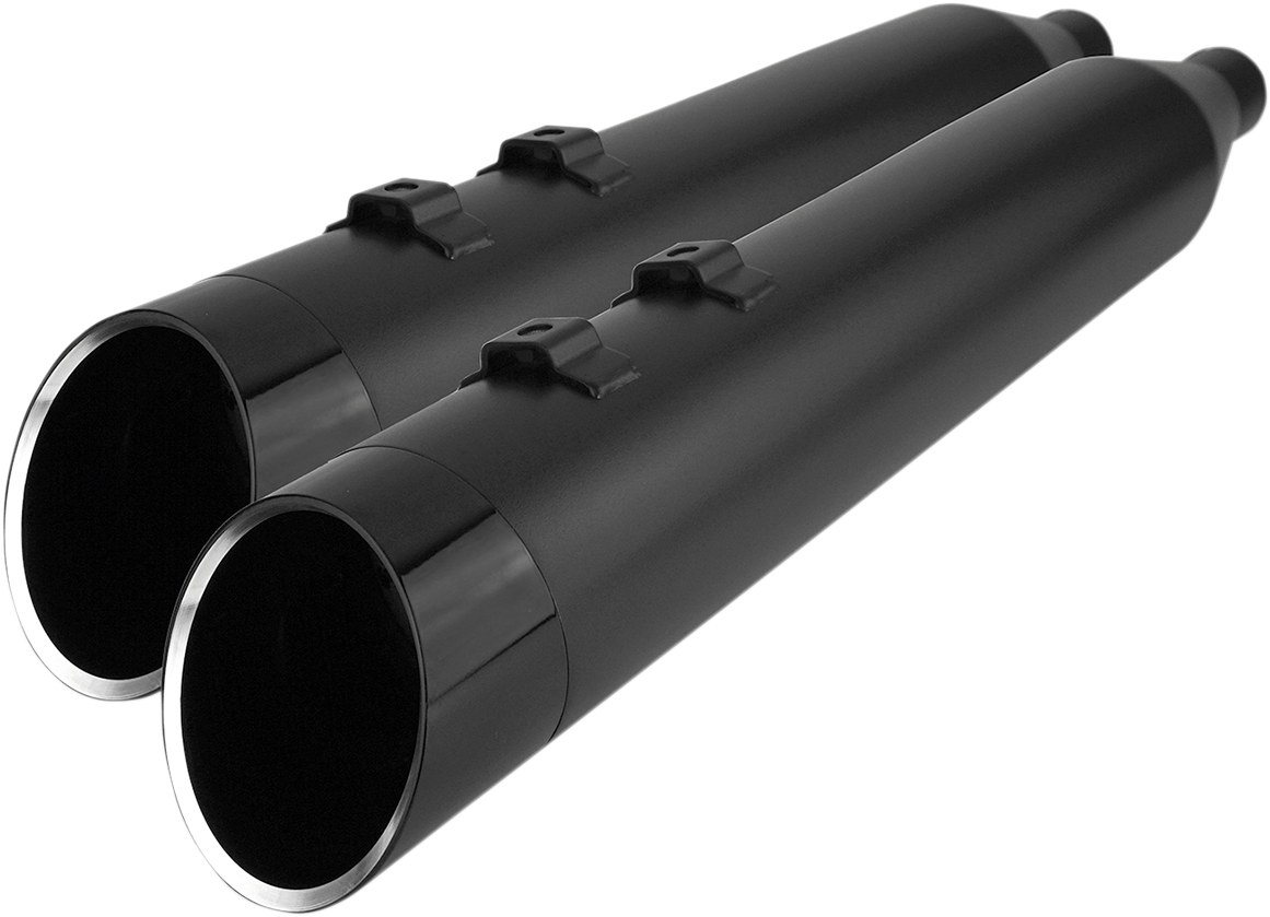 Khrome Werks 4-1/2" HP-Plus® Slip-On Mufflers - Black With Edge Tip