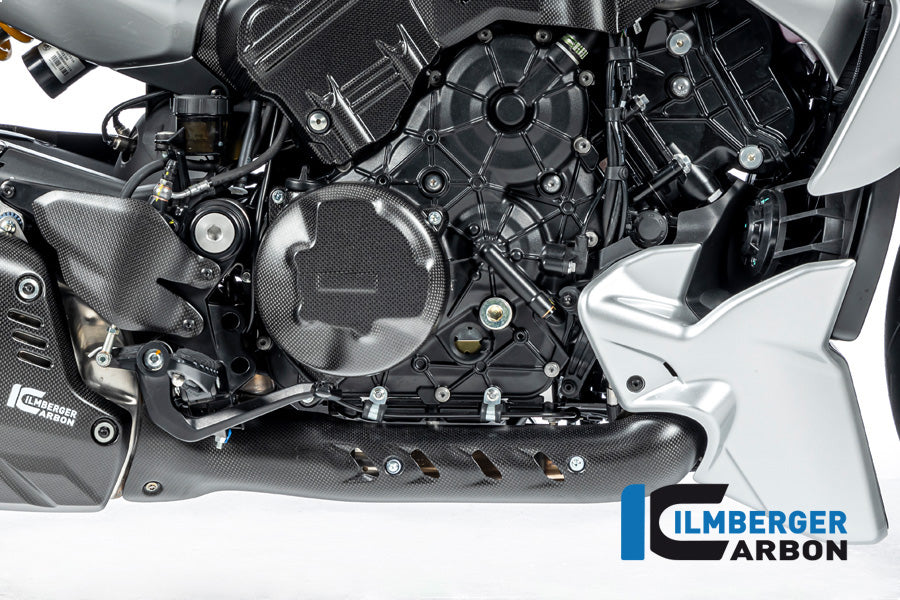 Ilmberger Carbon Exhaust Protection On The Manifold Ducati Diavel V4 From 2023 - Matte / Plain