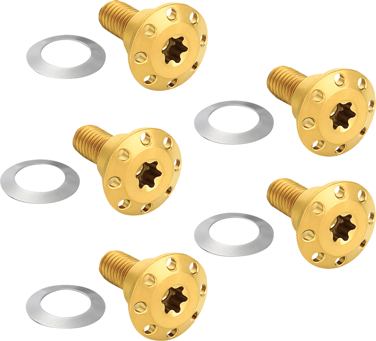 Arlen NESS Bolt Kit - Holeshot/Front/Floating/Brake Rotor - Spoke Mount - Gold - 5 Pack