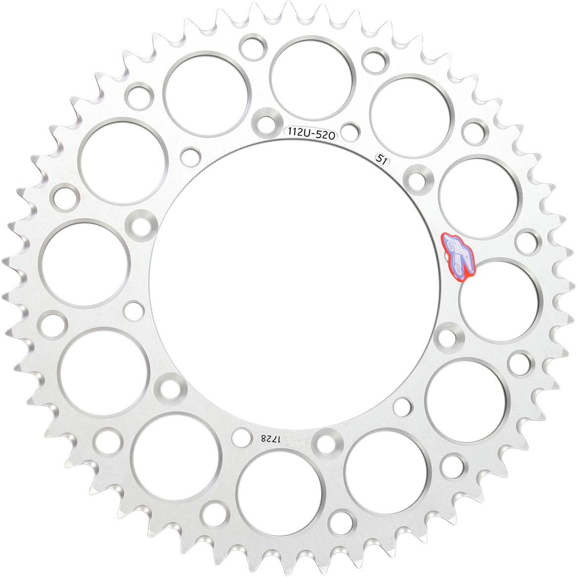 Renthal Rear Sprocket - Aluminum - 51 Tooth - Silver - Kawasaki