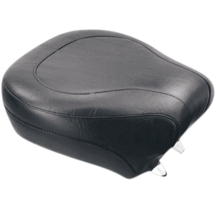 Mustang Wide Rear Seat - Smooth - Black - Softail '84-'99