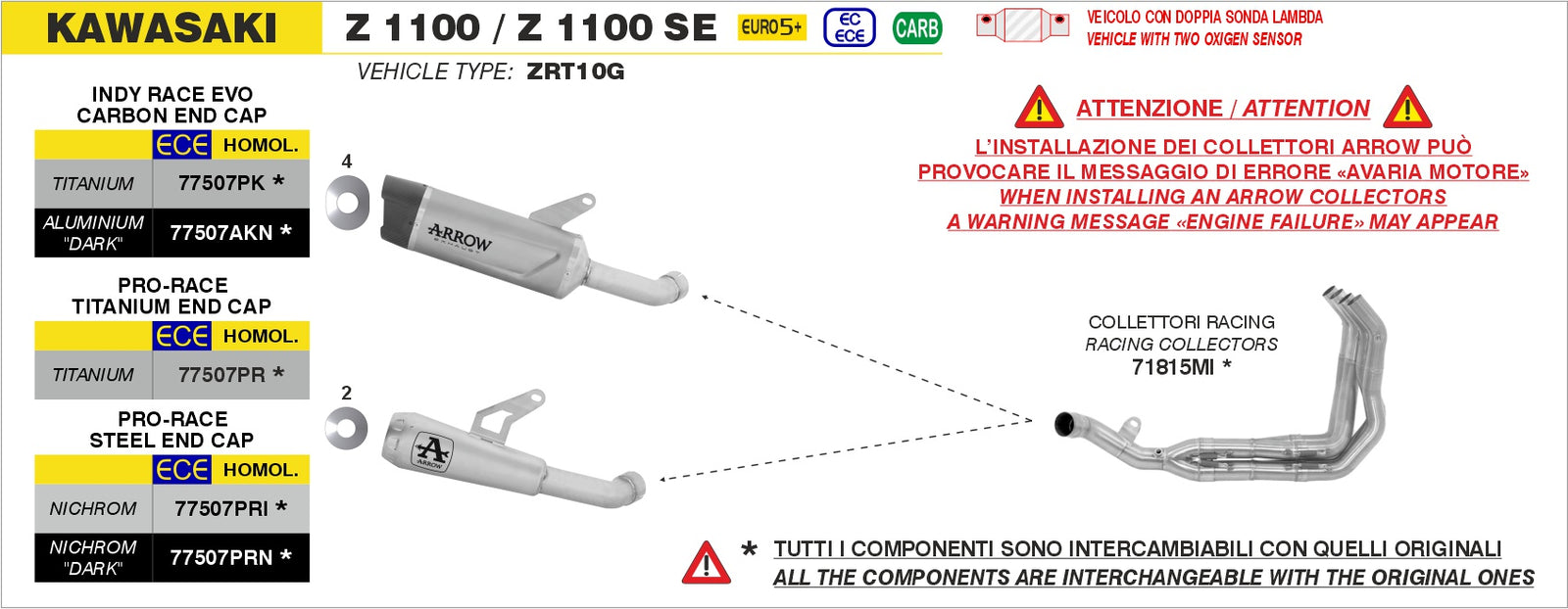 Arrow 71815MI Racing Headers