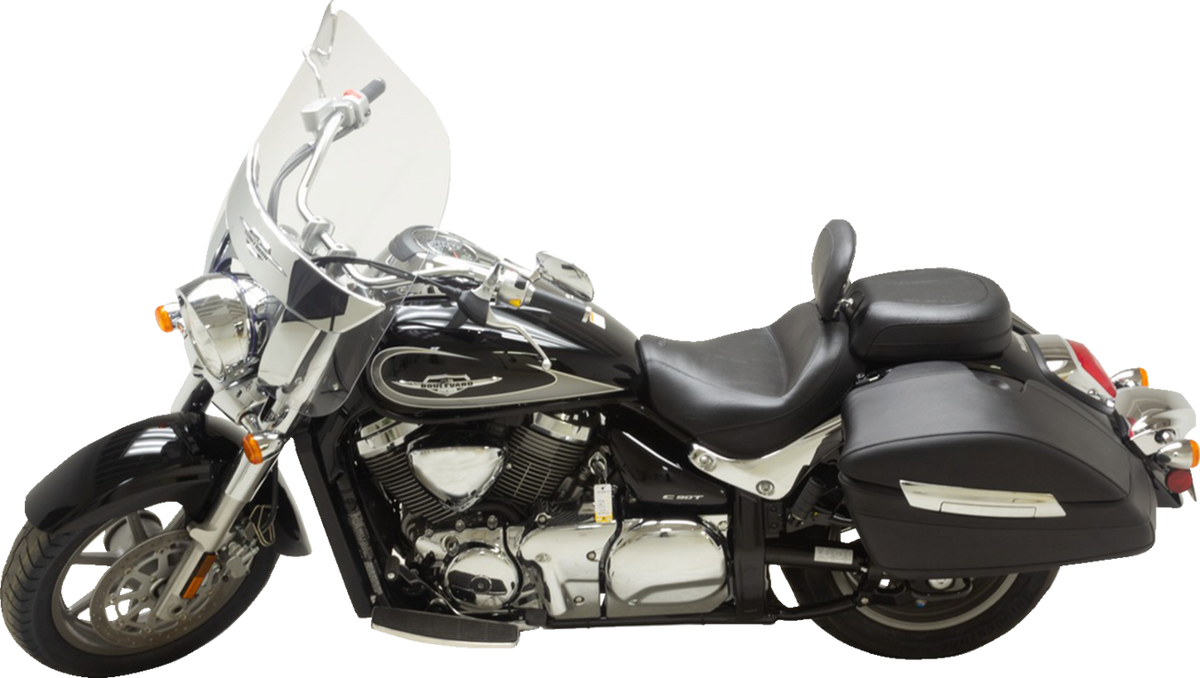 Mustang Recessed Wide Touring Seat - Passenger - Black W/O Studs - C90T '15-'19