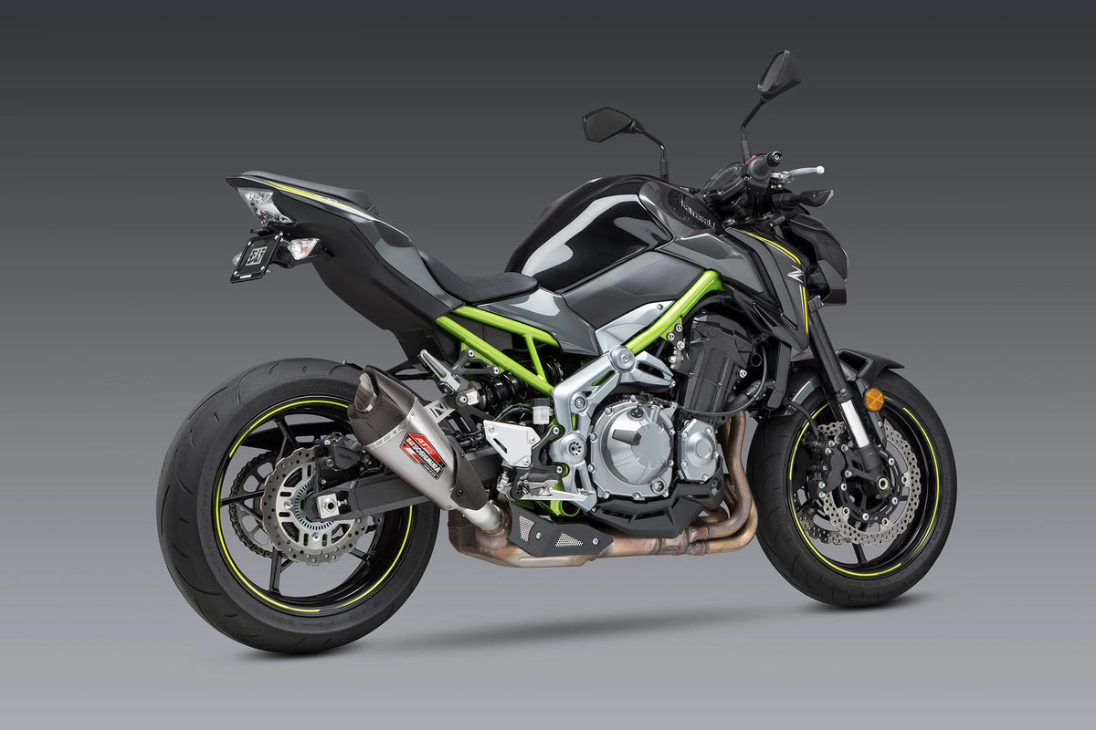 Yoshimura Z900 17-24 AT2 Stainless Slip-On Exhaust, W/ Stainless Muffler
