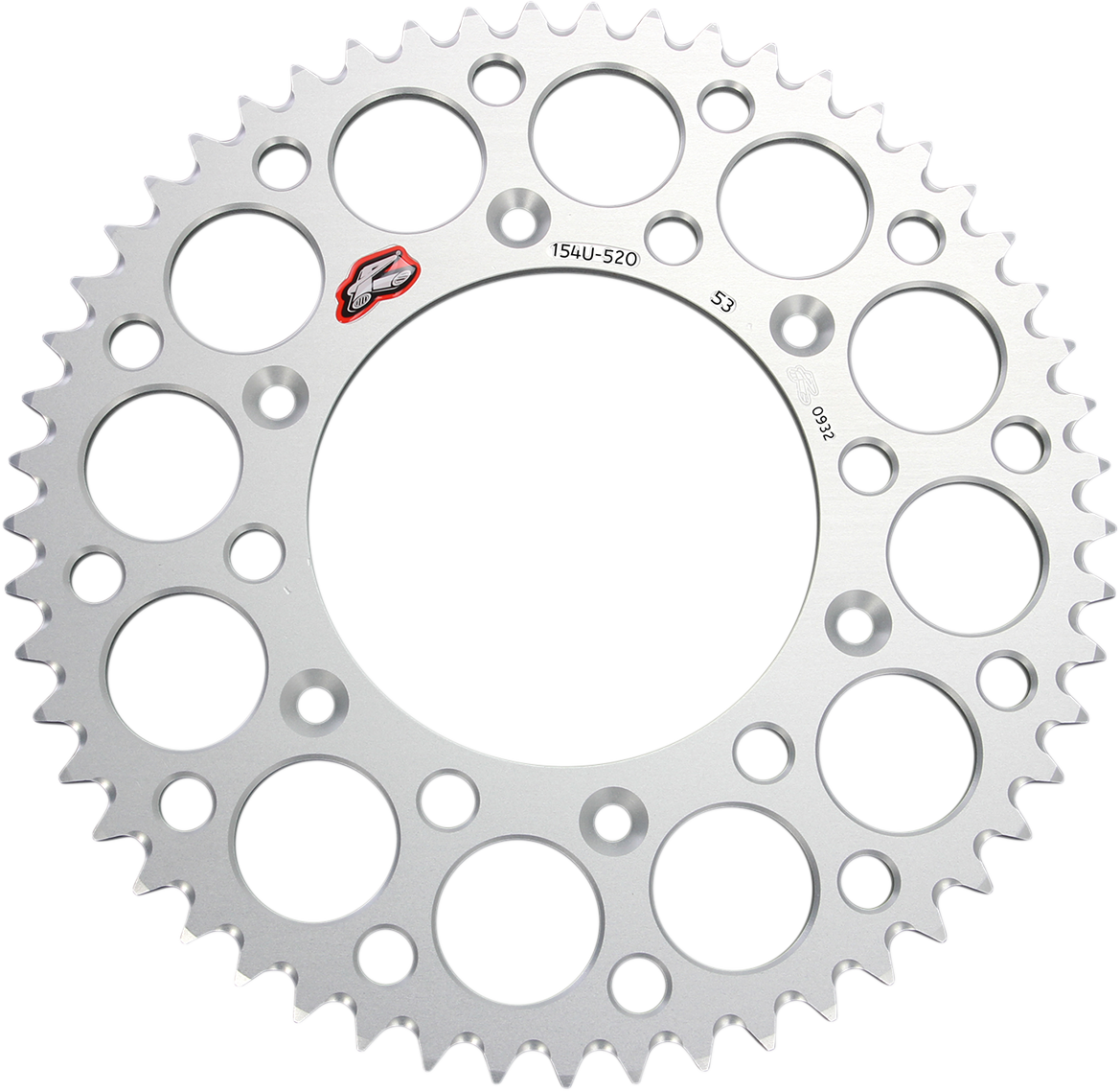 Renthal Rear Sprocket - Aluminum - 53 Tooth - Silver - Honda