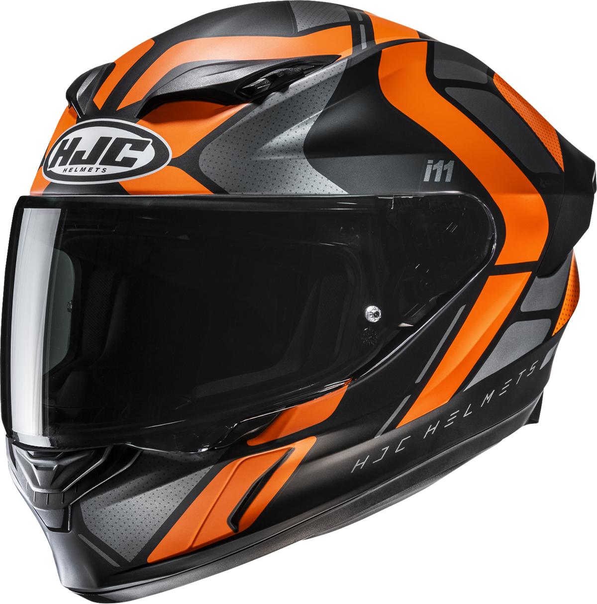 HJC I11 Plus Sub Helmet - Black / MC7SF / Matte / Orange / Silver / 4XL