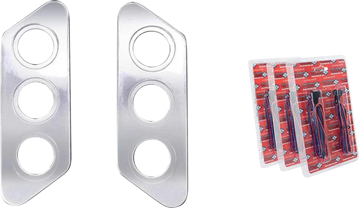 Paul Yaffe Bagger Nation Thunder-Pod Taillight Kit - Slanted - Chrome