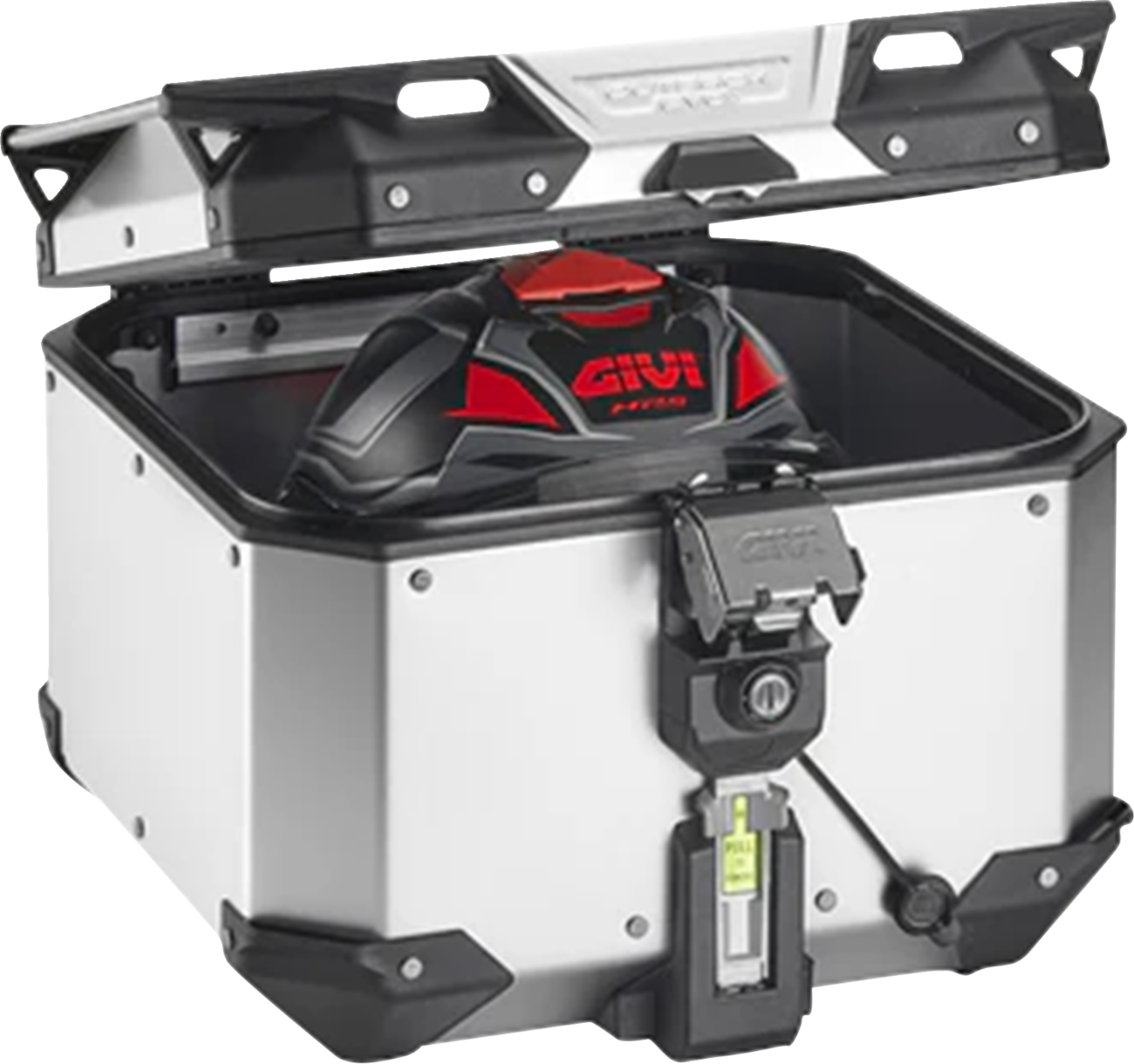 GIVI Outback Evo Top Case - 42 Liter - Anodized Silver