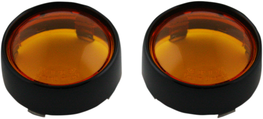 Custom Dynamics Bullet Signal Lenses - Black/Amber