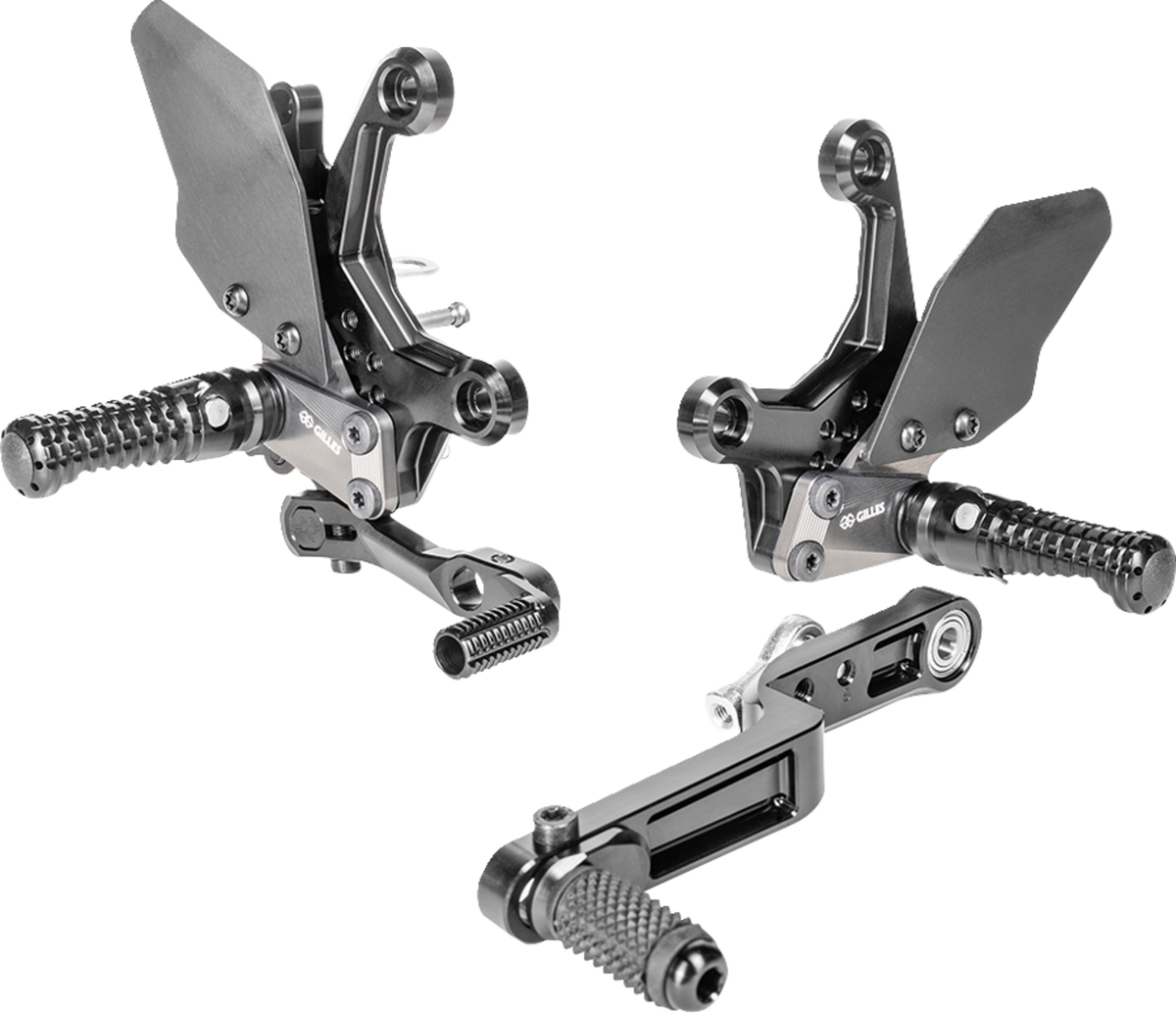 Gilles Tooling Adjustable Rearset - AS31GT - Black - Suzuki